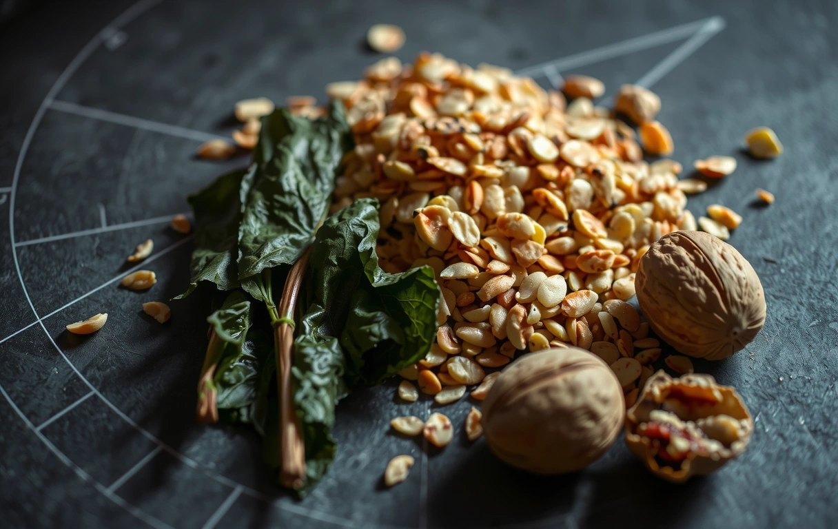 Ingrediente naturale în lumină dramatică